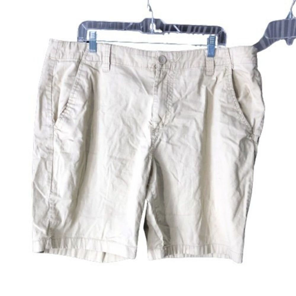 Mens Khaki / Tan Flat Front Shorts